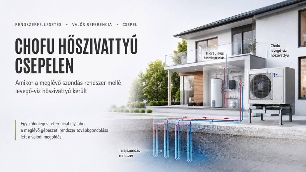 Chofu hőszivattyúk a talajszondás hőszivattyú mellett