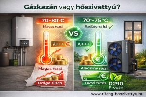Gázkazán, vagy R290 magas hőmérsékletű hőszivattyú