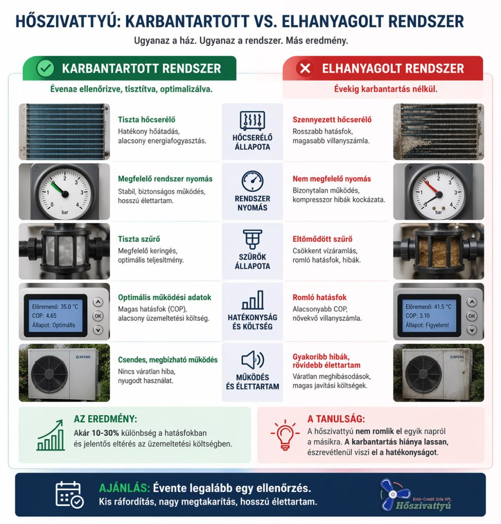 A hőszivattyú nem romlik el – csak nem tartják karban