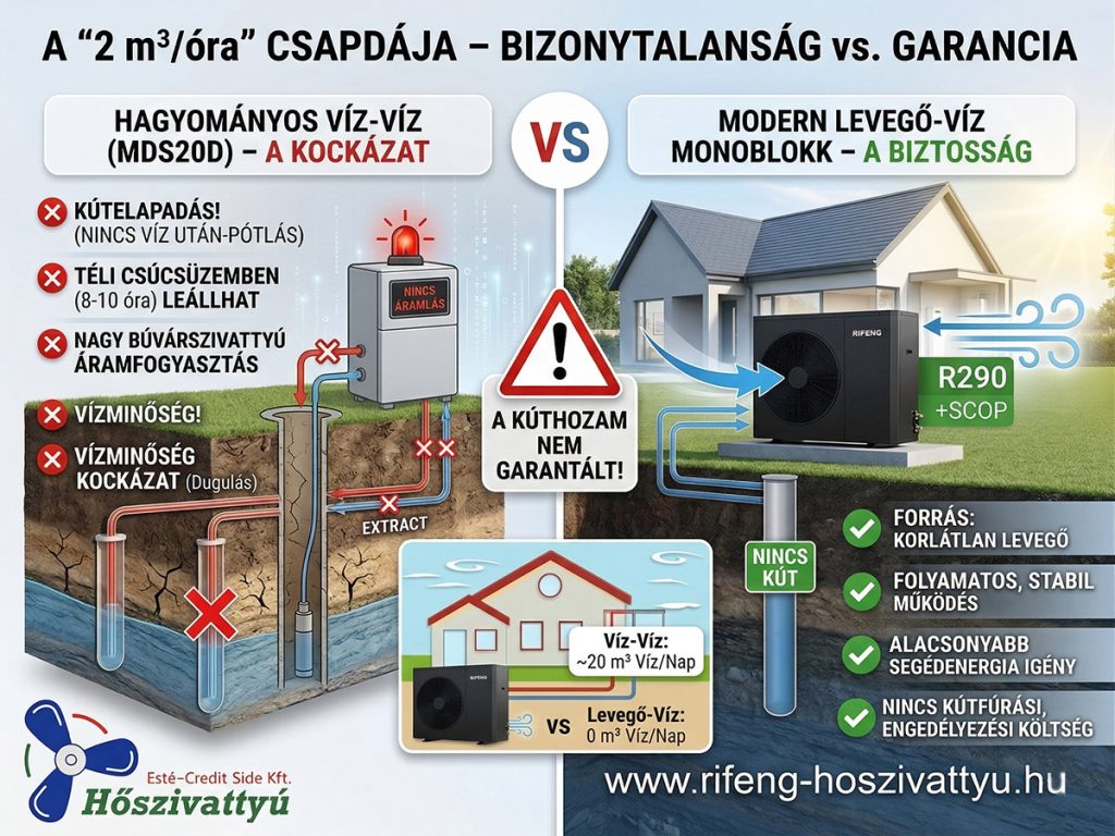 A 2 m³/óra csapdája – bizonytalanság vs. állandó működőképesség garanciája