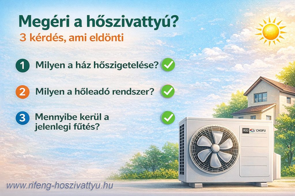 Három egyszerű kérdés segít eldönteni, hogy az Ön házánál gazdaságos-e a hőszivattyús fűtés.