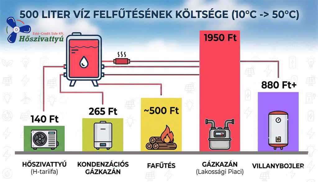 Hogyan aránylik a hőszivattyús költség a többi fűtési módhoz?