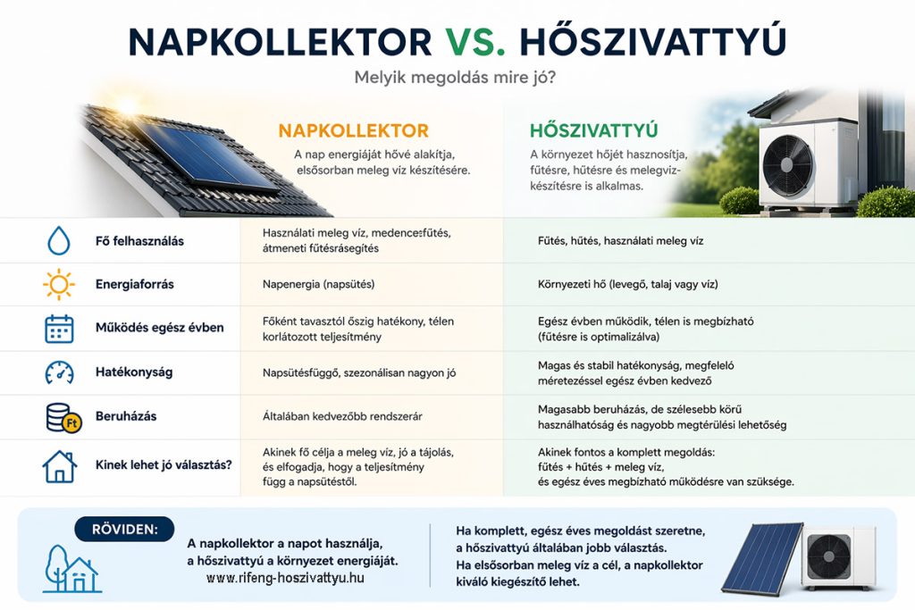 Napkollektor vagy hőszivattyú? Melyiket válasszam?