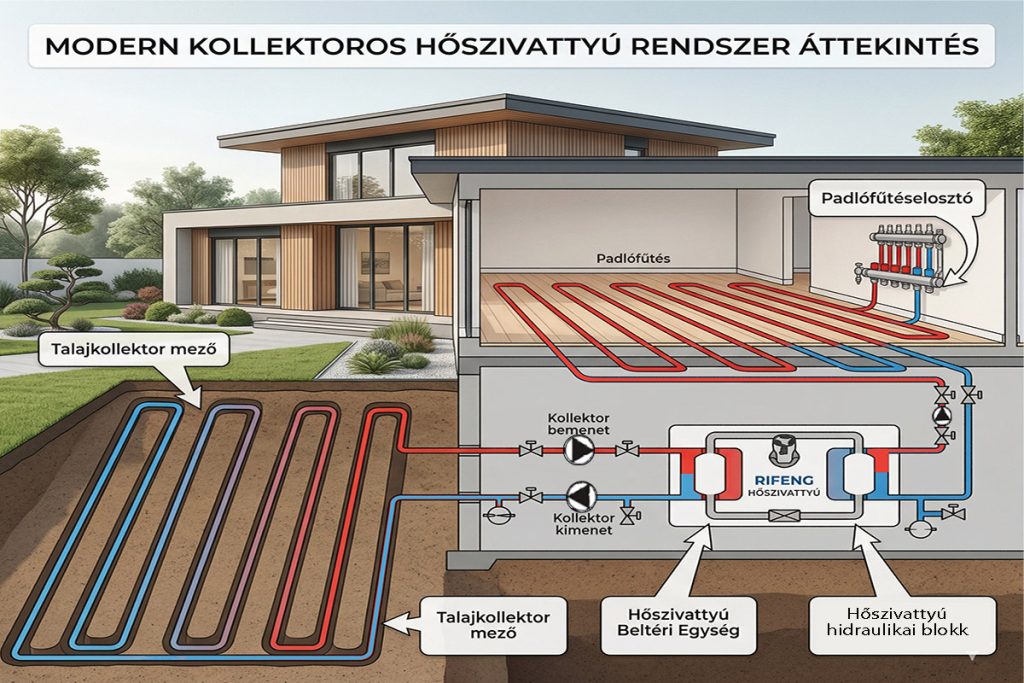 Talajkollektoros víz-víz hőszivattyús rendszer