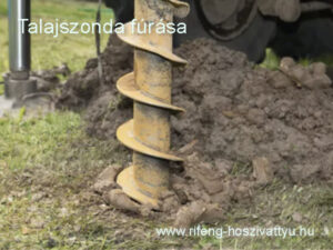 Talajszonda fúrása