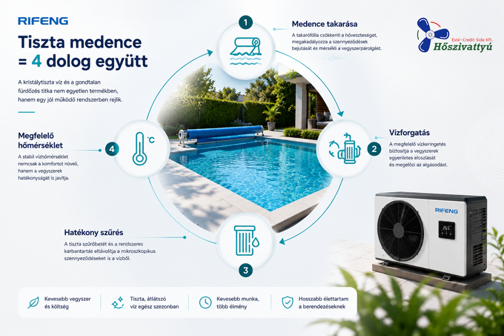 A tiszta medence elérése 4 lépésben