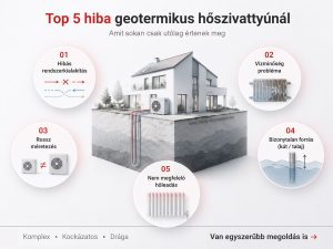 Geotermikus hőszivattyú top 5 hiba – rendszerkialakítás, vízminőség, méretezés problémák