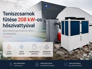 Teniszcsarnok fűtése-hűtése ipari teljesítményű hőszivattyúval