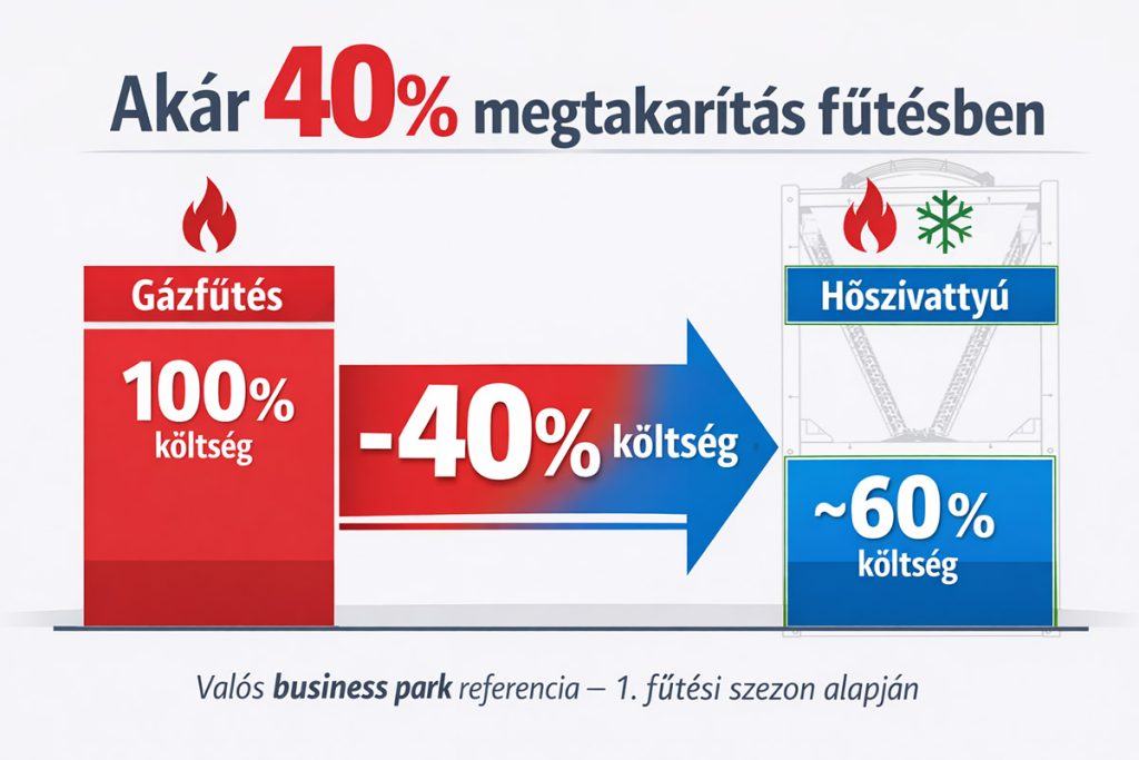 Valós business park referencia – 1. fűtési szezon alapján