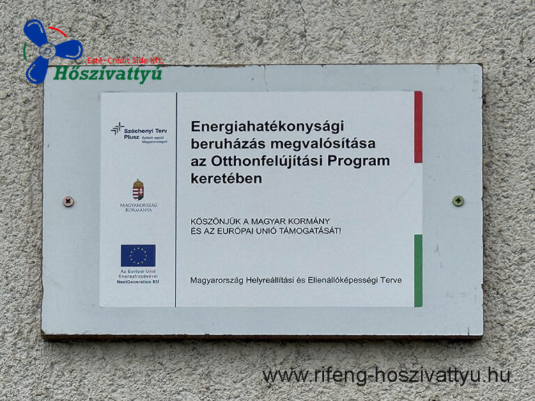 Energiahatékonysági beruházás megvalósítása Sokorópátka