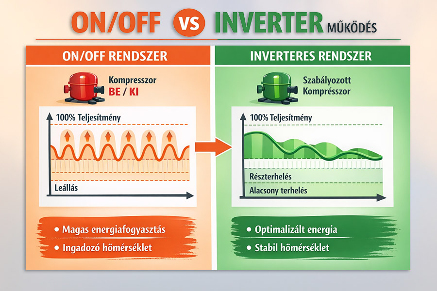 Melyik a jó választás: ON/OFF vagy inverter technológia?