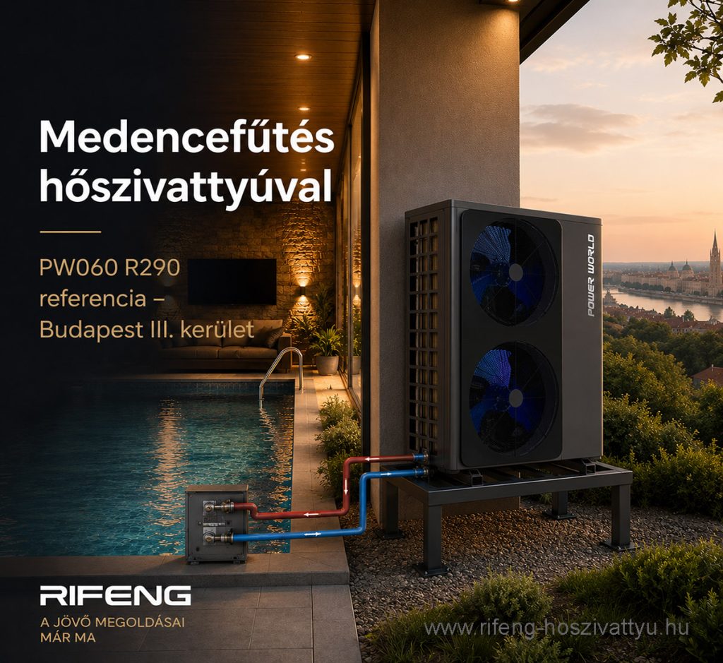 Beltéri medence fűtése PW060 R290 levegő-víz hőszivattyúval
