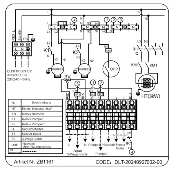 Hydrobox Heizkraft elektromos kapcsolási rajz