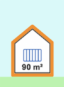 Szigetelt ház, 90 négyzetméter, radiátoros fűtés
