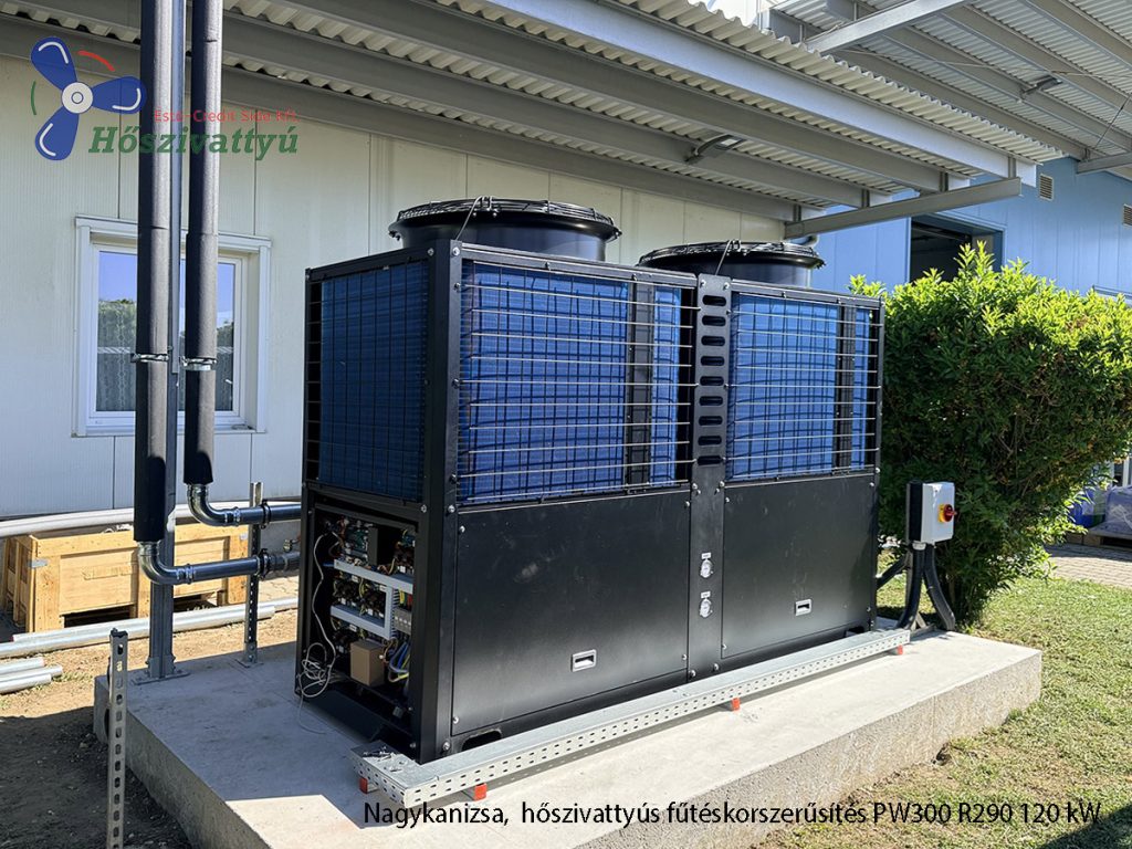 PW300 R290 120 kW. Elektromos bekötés. Kábel 5 x 22 mm2