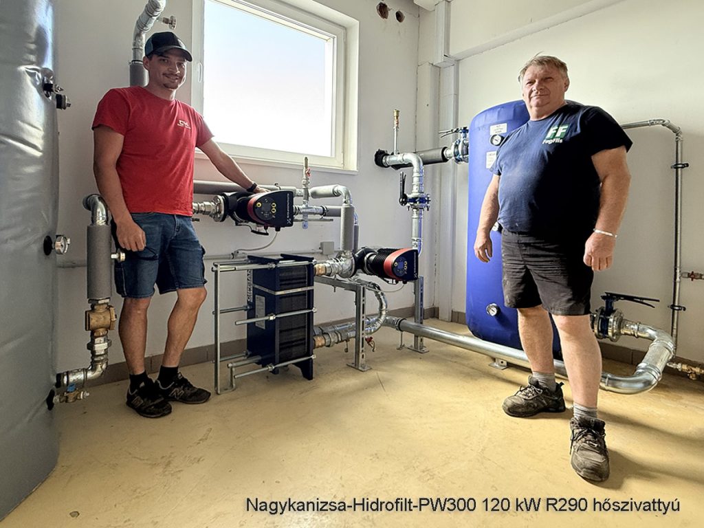 Hidrofilt Kft iroda és raktár hőszivattyús fűtése, kivitelező: PSCHER Kft