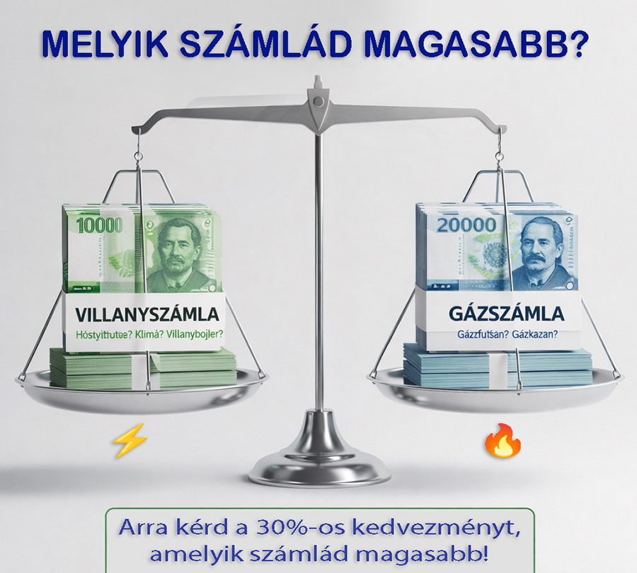 A villany- vagy a gázszámlád magasabb?