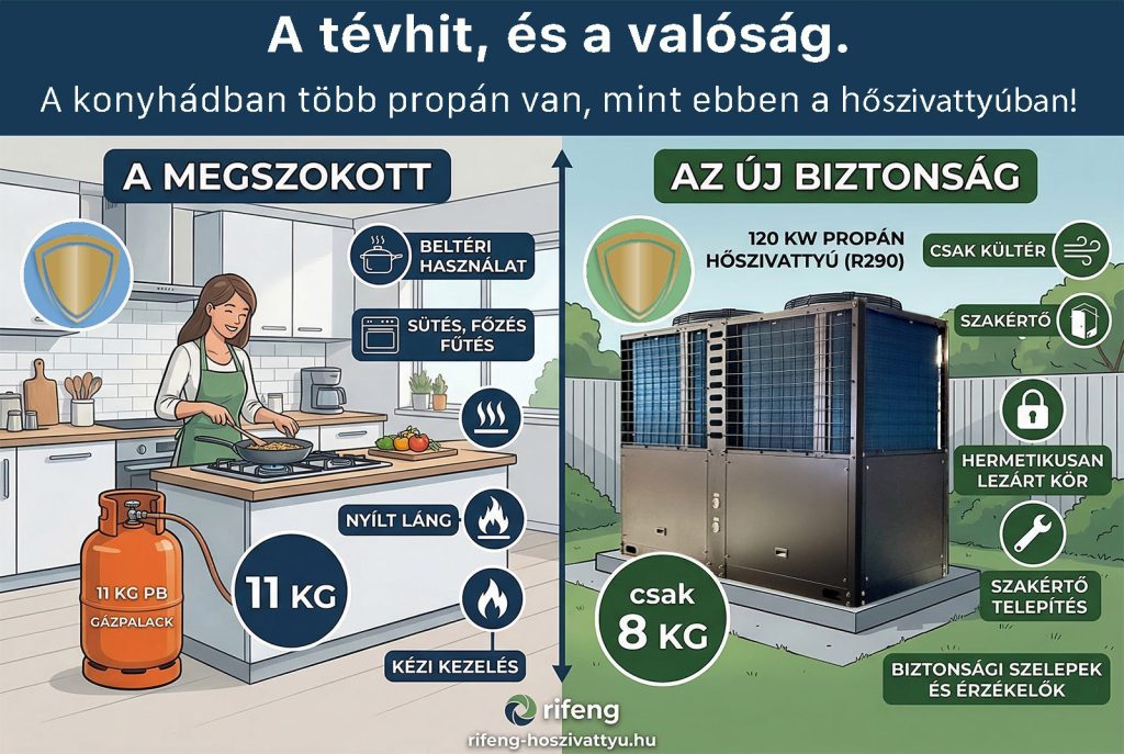 A konyhádban több propán gáz lehet, mint a Power World PW300 R290 hőszivattyúban