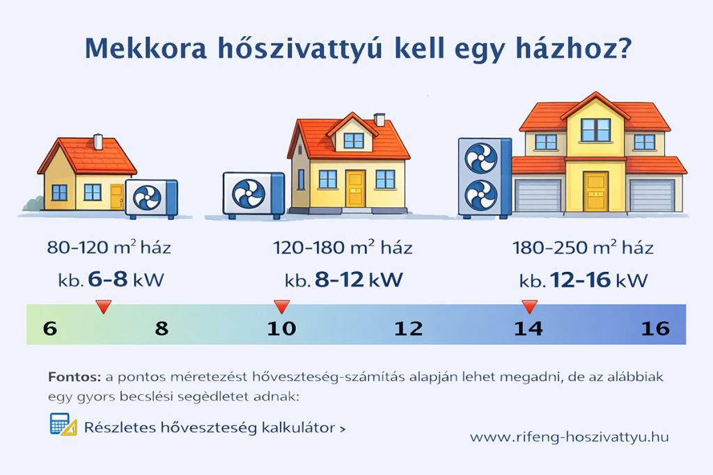 Mekkora hőszivattyú kell egy családi házhoz? – teljesítmény becslési segédlet