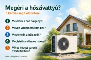 Megéri a hőszivattyú? Öt kérdés a ház hőigényéről, a vízhőmérsékletről, a hőleadókról, a villamos hálózatról és a megtakarításról