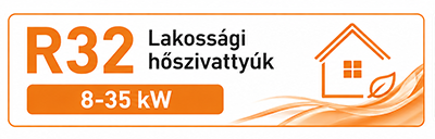 Lakossági R32 hőszivattyú 8-35 kW