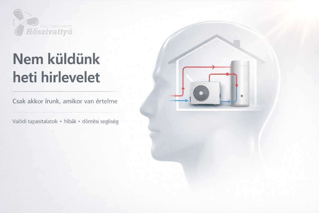 Csak akkor írunk, ha új és fontos dolgokkal találkozunk a hőszivattyús piacon