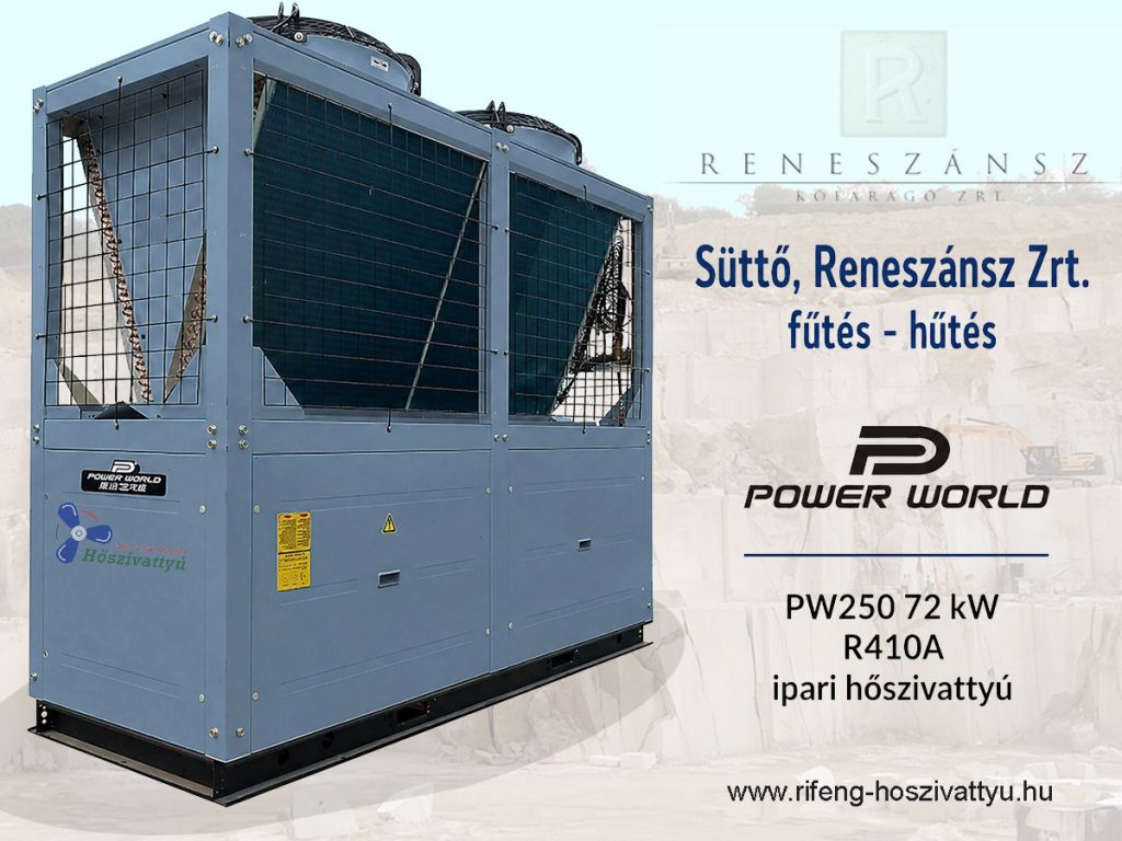 Ipari csarnok fűtés hőszivattyúval – Süttő, Reneszánsz Zrt. | 72 kW Power World