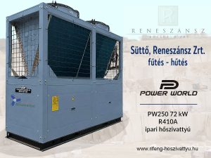 Ipari csarnok fűtés hőszivattyúval – Süttő, Reneszánsz Zrt. | 72 kW Power World