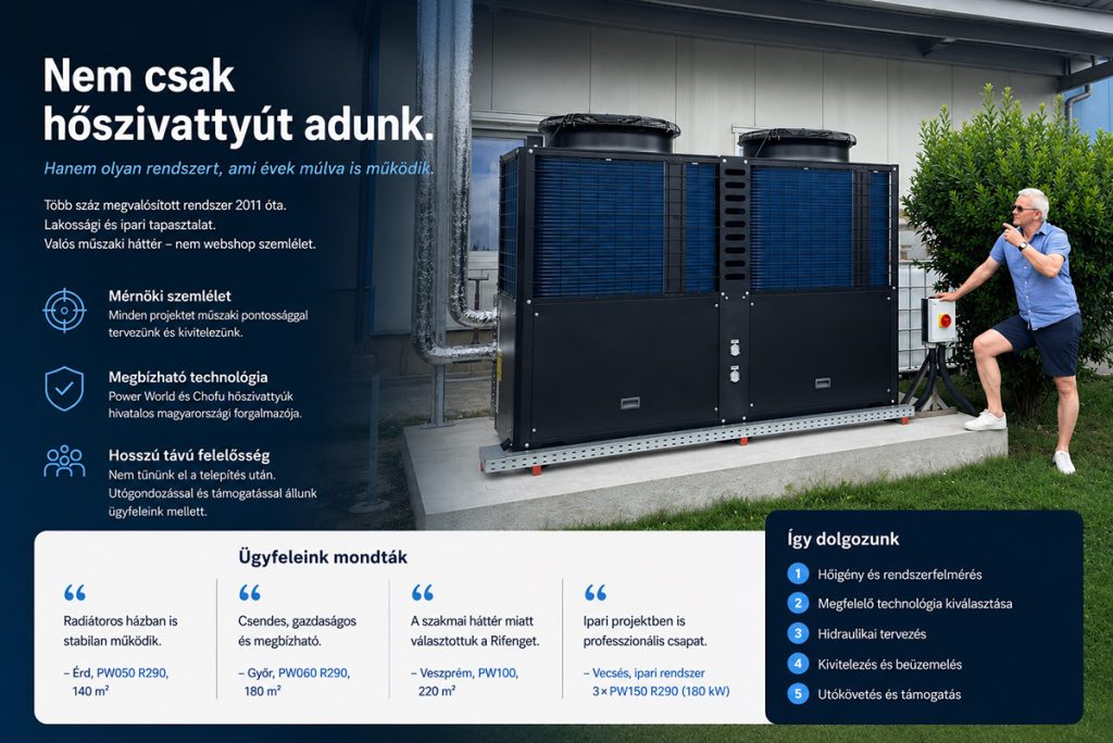 "Nem csak hőszivattyút adunk el, hanem komplett fűtési rendszert." Sulyok Tibor