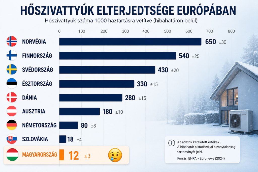 Ha a hőszivattyú nem működne hidegben, Norvégiában sem lenne ennyi.