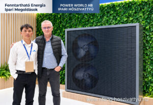 Power World H8 ipari hőszivattyú – gyártó és forgalmaz találkozó Milánóban. Leo You - Sulyok Tibor